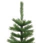 Árvore de Natal artificial fina com suporte PE 120 cm