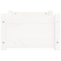 Cama para cães 55,5x45,5x28 cm madeira de pinho maciça branco