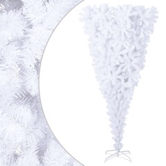 Árvore de Natal artificial invertida com suporte 240 cm branco