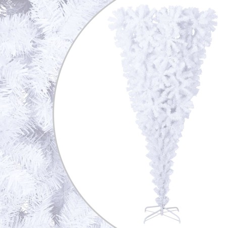 Árvore de Natal artificial invertida com suporte 240 cm branco