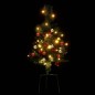 Árvore de Natal artificial de exterior pré-iluminada 2 pcs PVC