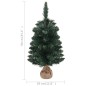 Árvore de Natal artificial pré-iluminada + suportes PVC verde