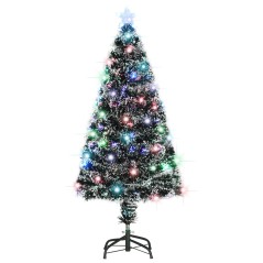 Árvore de Natal pré-iluminada c/ suporte 120 cm fibra ótica