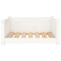 Cama para cães 65,5x50,5x28 cm madeira de pinho maciça branco