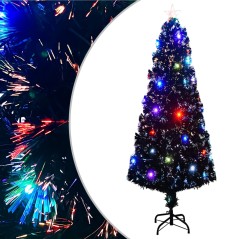 Árvore de Natal pré-iluminada c/ suporte 240 cm fibra ótica