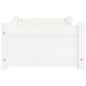 Cama para cães 65,5x50,5x28 cm madeira de pinho maciça branco