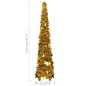 Árvore de Natal pop-up artificial 120 cm PET dourado