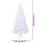 Árvore de Natal artificial com ramos grossos 240 cm PVC branco