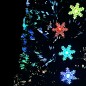 Árvore de Natal com flocos de neve LED 120 cm fibra ótica preto