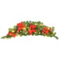 Grinalda de Natal com luzes LED 90 cm PVC verde