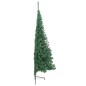 Meia árvore de Natal artificial com suporte 240 cm PVC verde