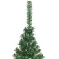 Meia árvore de Natal artificial com suporte 240 cm PVC verde