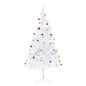 Árvore de Natal artificial pré-iluminada enfeites 210cm branco