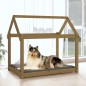 Cama para cães 101x70x90 cm pinho maciço castanho mel