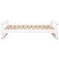 Cama para cães 95,5x65,5x28 cm madeira de pinho maciça branco