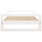 Cama para cães 95,5x65,5x28 cm madeira de pinho maciça branco