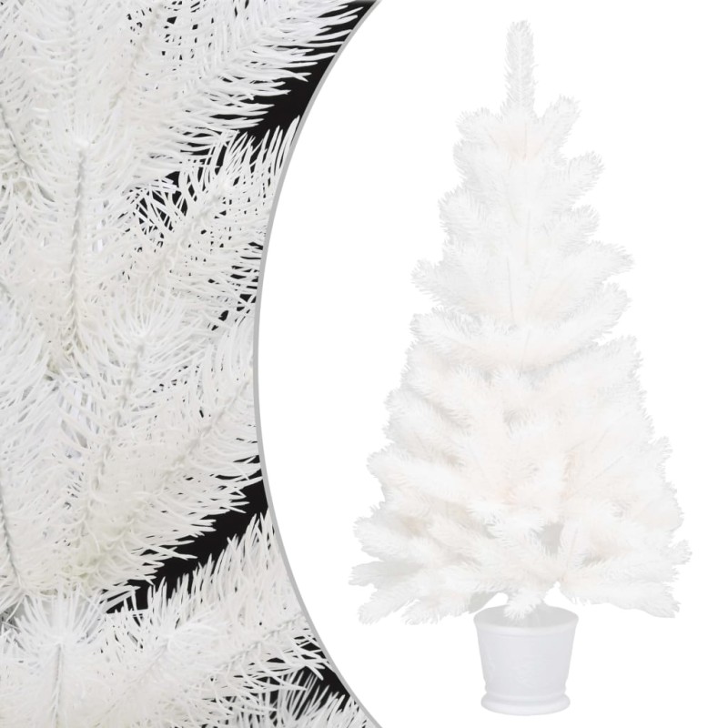 Árvore de Natal artificial agulhas realistas 90 cm branco-Árvores de Natal-Home Retail