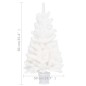 Árvore de Natal artificial agulhas realistas 90 cm branco