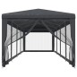 Tenda festas c/ 10 paredes laterais rede 3x12 m PEAD antracite