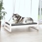 Cama para cães 105,5x75,5x28 cm madeira de pinho maciça branco