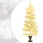 Árvore de Natal rotativa pré-iluminada + vaso PVC 120 cm branco