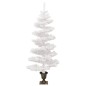 Árvore de Natal rotativa pré-iluminada + vaso PVC 120 cm branco