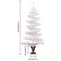 Árvore de Natal rotativa pré-iluminada + vaso PVC 120 cm branco