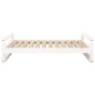 Cama para cães 105,5x75,5x28 cm madeira de pinho maciça branco