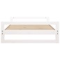 Cama para cães 105,5x75,5x28 cm madeira de pinho maciça branco