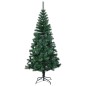 Árvore Natal artificial c/ pontas iridescentes 120 cm PVC verde