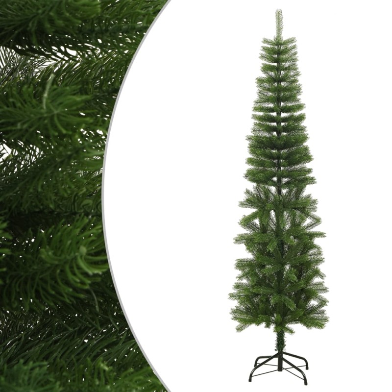 Árvore de Natal artificial fina com suporte PE 210 cm-Árvores de Natal-Home Retail