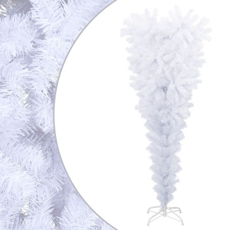 Árvore de Natal artificial invertida com suporte 120 cm branco