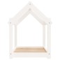 Cama para cães 71x55x70 cm madeira de pinho maciça branco