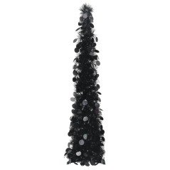 Árvore de Natal pop-up artificial 120 cm PET preto