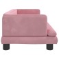 Cama para cães 80x45x30 cm veludo rosa