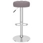 Bancos de bar 2 pcs tecido cinzento-acastanhado