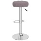 Bancos de bar 2 pcs tecido cinzento-acastanhado