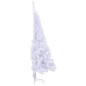 Meia árvore de Natal artificial com suporte 150 cm PVC branco