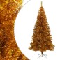 Árvore de Natal artificial com suporte 240 cm PET dourado