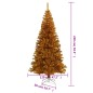 Árvore de Natal artificial com suporte 240 cm PET dourado