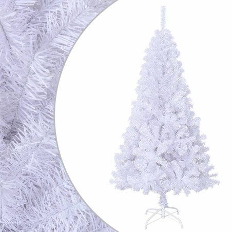 Árvore de Natal artificial com ramos grossos 120 cm PVC branco