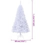 Árvore de Natal artificial com ramos grossos 120 cm PVC branco