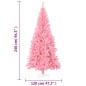 Árvore de Natal artificial com suporte 240 cm PVC rosa