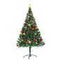 Árvore de Natal artificial pré-iluminada + enfeites 150cm verde