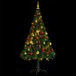 Árvore de Natal artificial pré-iluminada + enfeites 150cm verde