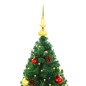 Árvore de Natal artificial pré-iluminada + enfeites 150cm verde