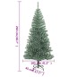 Árvore de Natal artificial c/ flocos de neve 210 cm verde