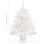 Árvore de Natal artificial agulhas realistas 65 cm branco