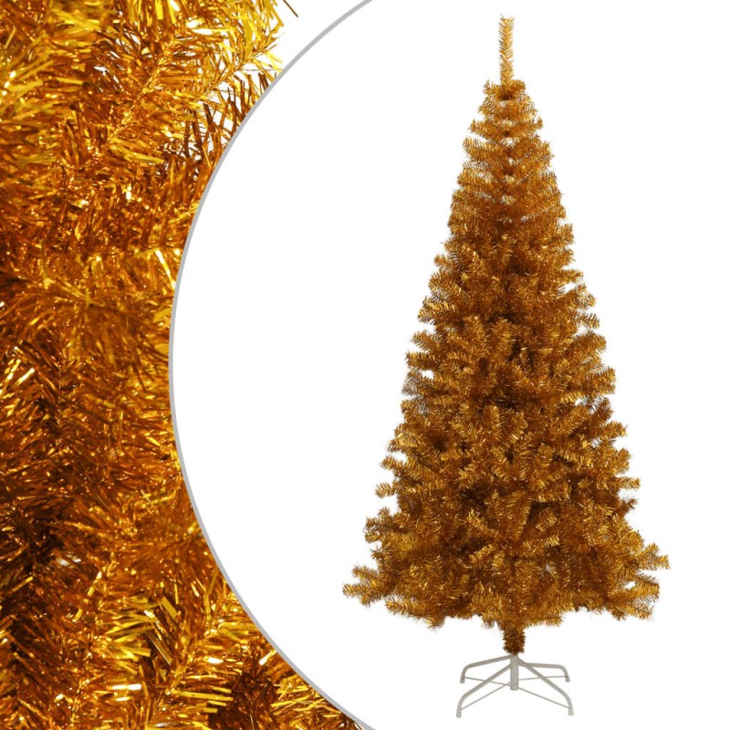 Árvore de Natal artificial com suporte 180 cm PET dourado-Árvores de Natal-Home Retail