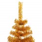 Árvore de Natal artificial com suporte 180 cm PET dourado